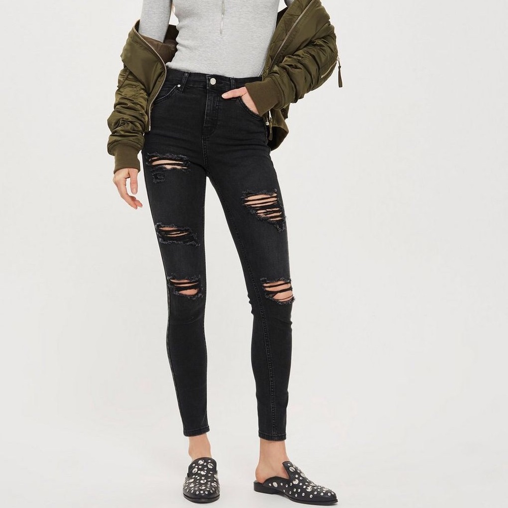 Black ripped jeans